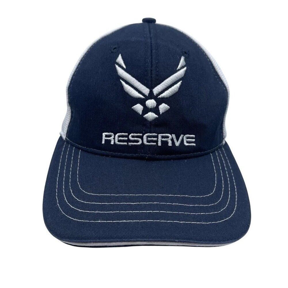 Air Force Reserve  Unisex Baseball Cap‎ Blue White  Hook Loop 6 Panel OS Reserve